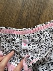 Victoria's Secret White Pink Black Logo Print Sleep Shorts Drawstring XL — photo 2
