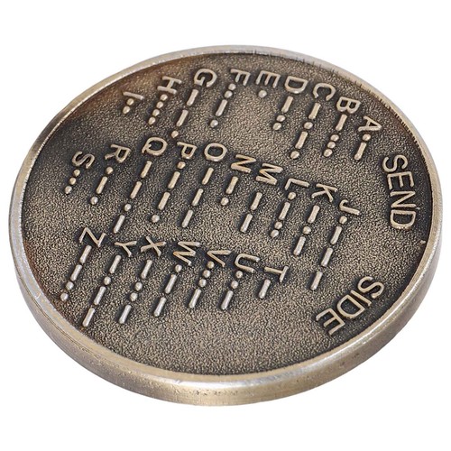CW Morse Code Pamiątkowa moneta szkoleniowa CW Kod Morse'a Moneta szkoleniowa for4164 - Zdjęcie 5 z 6