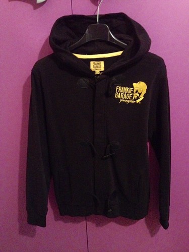 Frankie Garage Nero Nera Felpa Giacca Sportiva Ricamo Ragazzo Nuova 12 Anni  | eBay