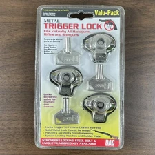 DAC Metal Trigger Locks Valu-Pack 4 Locks 4 Keys Model #MTL-100 SEALED
