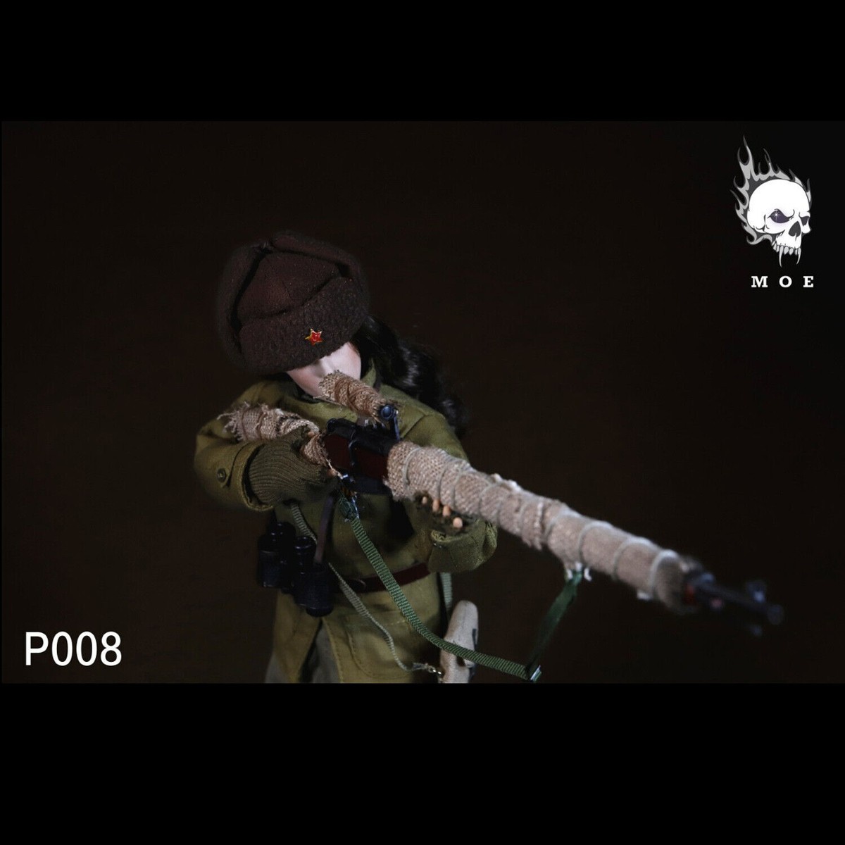 IN STOCK MOETOYS P008 1/6 Soviet Union Female Sniper With Snow
