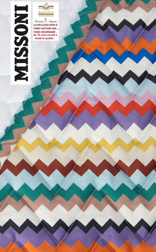 Quilt copriletto Missoni matrimoniale cm. 270 x 260 trapuntato a zig-zag - Picture 9 of 11