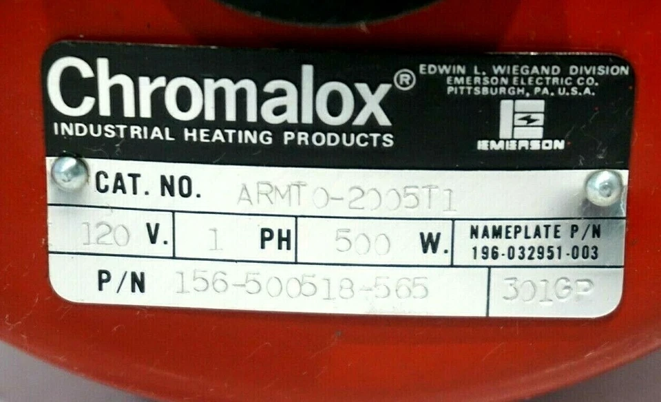 NEW CHROMALOX ARMTO-2005T1 IMMERSION HEATER 156-500518-565  ARMTO2005T1 - Image 2 of 3