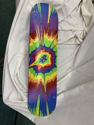 Vintage Hand Spin Painted Skateboard deck Wall Spin Art creative design