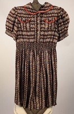 SWEET 1940  S PRINT RAYON CHILD  S DRESS