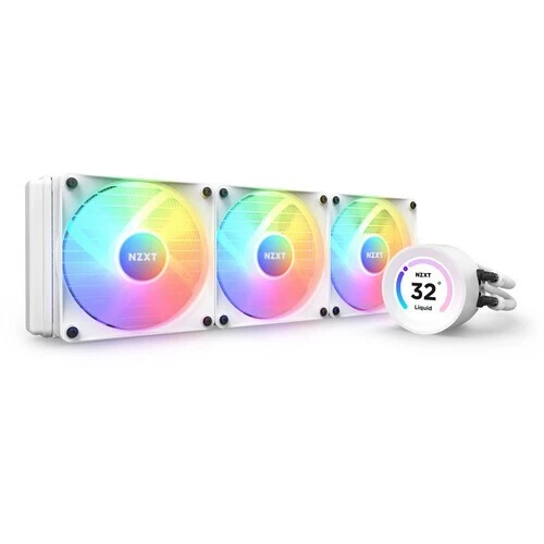 NZXT 360mm Kraken Elite RGB All-in-One Liquid CPU Cooler (White, 2023) - UD READ