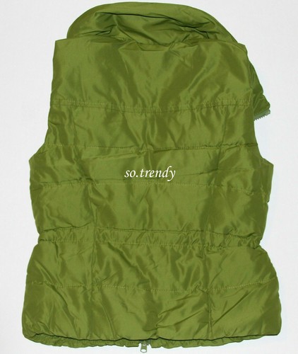 RARE Vintage Y2K Abercrombie Girls Puffer Down Vest Jacket Gilets Body Warmer L - Picture 2 of 3