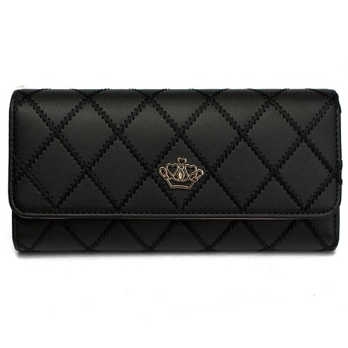 Lozenge Pattern Leather Woman Long Clutch Wallet Phone Coin Pocket Card Holder - Picture 13 of 23