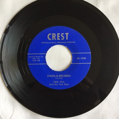 Tom Tall And His Tom Kats   Stack-A-Records / Mary Jo 7'' Single 45 RPM Reissue