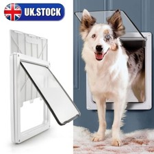 Large Dog Flap 2 Way Pet Door Gate Entrance Cat Locking Panel Flaps Wall 43x36CM