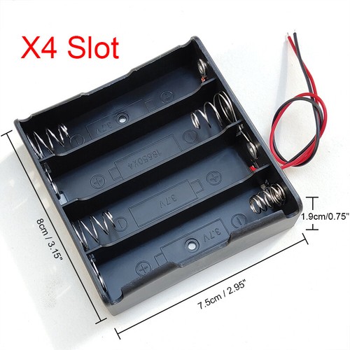 18650 Battery Holder box case 3.7 Box multi choice 1 2 3 4 cell With Wire Lead - Picture 12 of 12