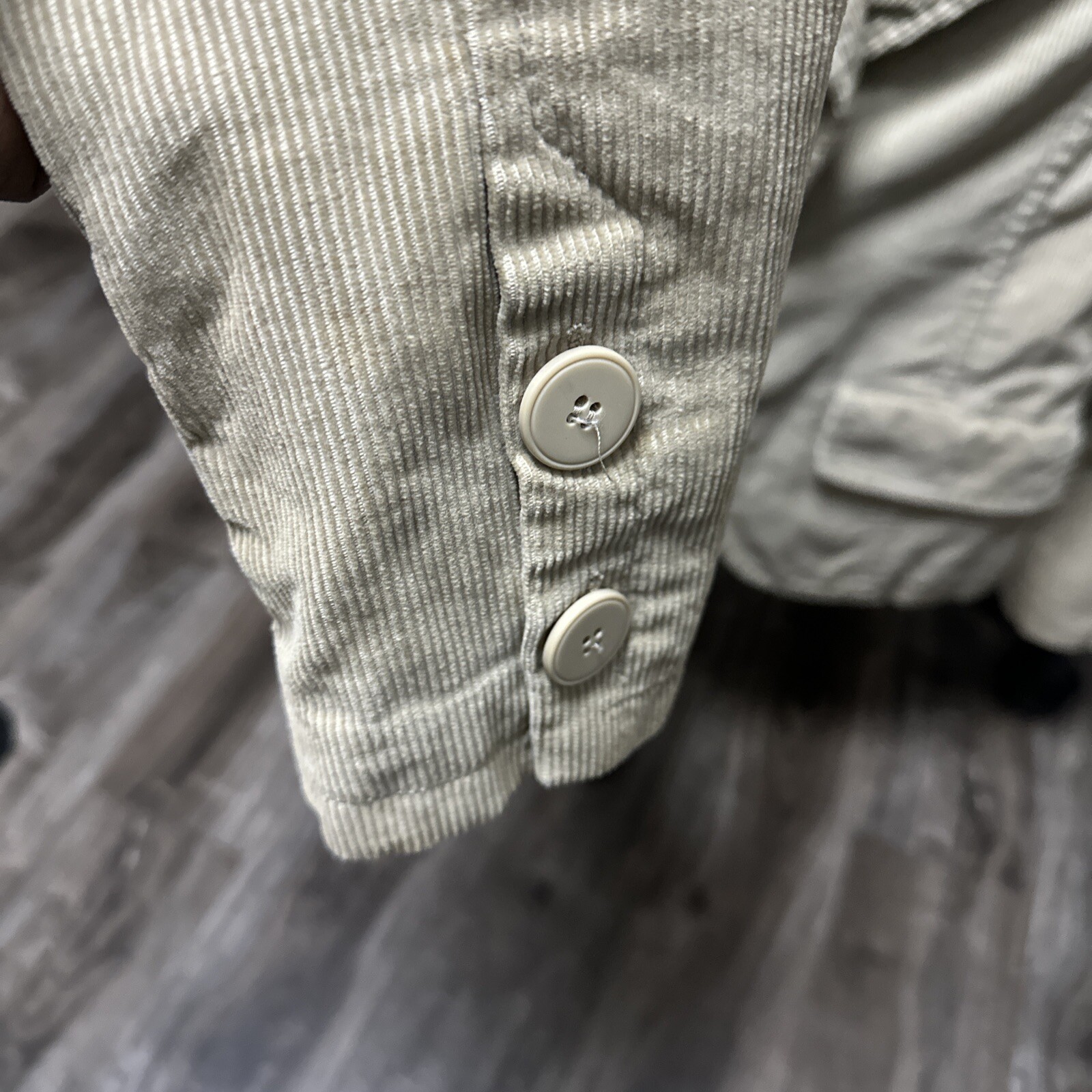 Zara Basic  Beige Corduroy Jacket size Large - image 7