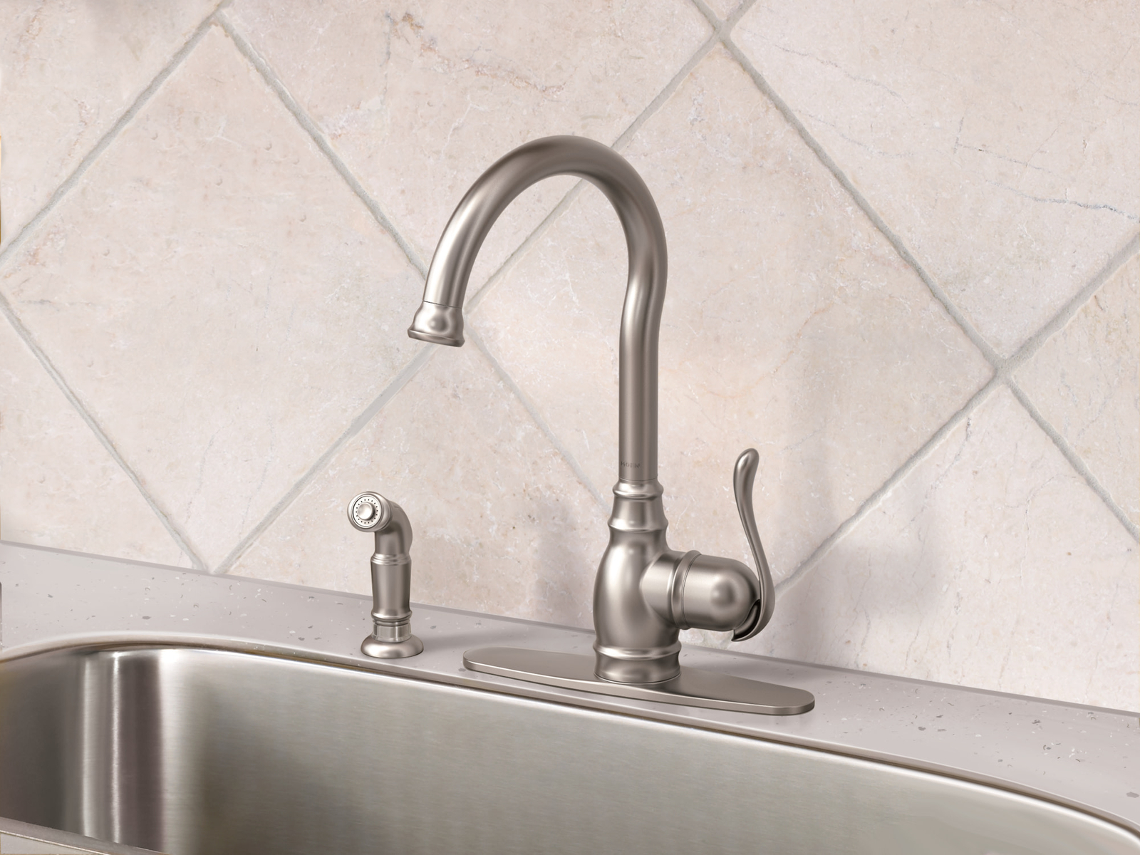 Moen 87650 Anabelle Kitchen Faucet - Spot Resist Stainless