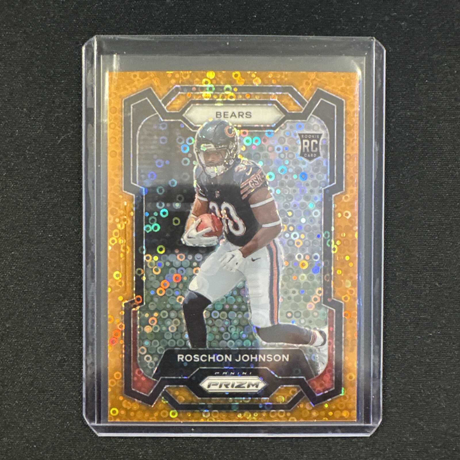 2023 Panini Prizm #314 Roschon Johnson Orange Disco Rookie RC Chicago Bears