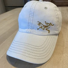 Vintage Arcteryx Hat - Embroidered Front & Back - Leather Strap - Rare