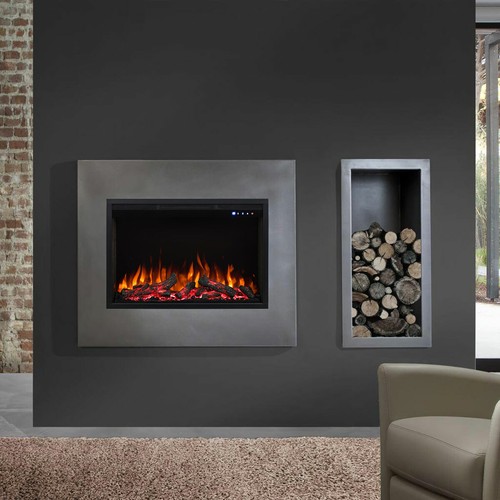 Reno 1500W 30" Electric Fireplace Heater Insert – Realistic Flame Effect with Wo - Picture 4 of 12