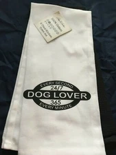 PARK B,SMITH VINTAGE HOUSE 2 PIECE KITCHEN TOWEL SET BLACK & WHITE,DOG LOVER