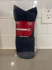BRAND NEW WITH TAGS WOLVERINE THERMAL WORK SOCKS 2 PACK BOOT CREW SIZE 7-12