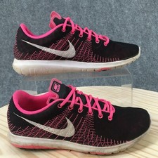 Nike Shoes Youth 6.5 Flex Fury Running Sneakers Black Lace Up Low Top 705460-001
