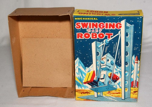 YONE, RARE ORIGINAL "MECHANICAL SWINGING BABY ROBOT", IN ORIGINAL EXCELLENT BOX! - Picture 13 of 18