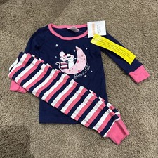 NWT Gymboree French Mice Moon Gymmies Girls Pjs 6-12 M