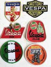 Vespa Club/shield Patches (Various styles) - Embroidered - Iron or Sew on