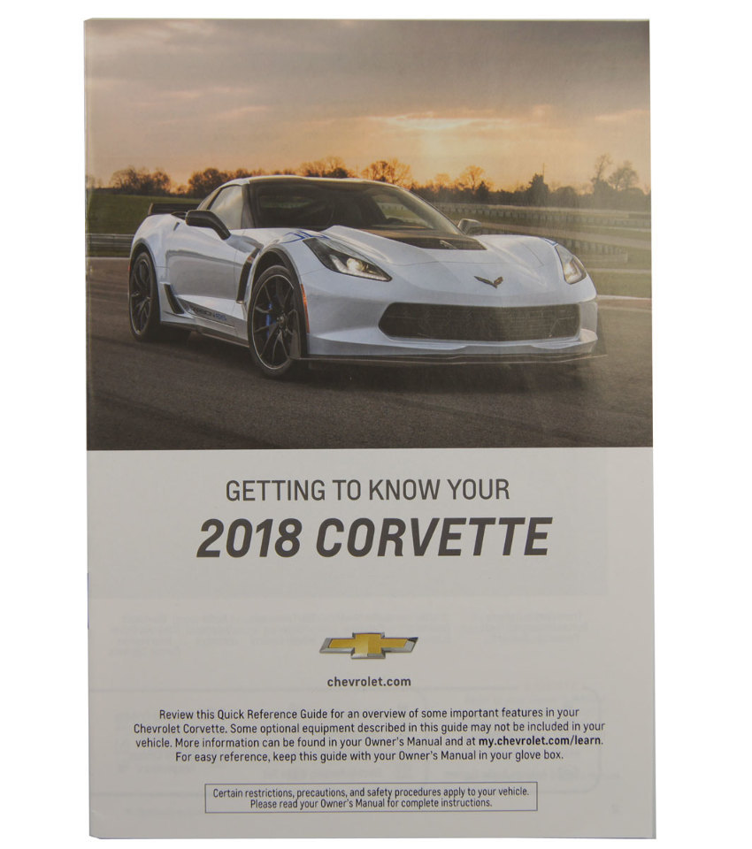 2018 Chevrolet Corvette C7 U.s Owners Manual W/leather Pouch OEM 23401128 |  eBay