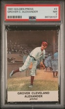 1961 Golden Press #2 Grover Alexander  PSA 7