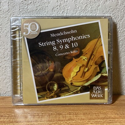 Felix Mendelssohn CD: String Symphonies 8, 9 and 10 Concerto Koln - NEW SEALED