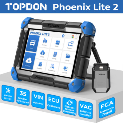 TOPDON Phoenix Lite 2 KFZ OBD2 Diagnosegerät Deutsch 35+Services ECU Coding WIFI