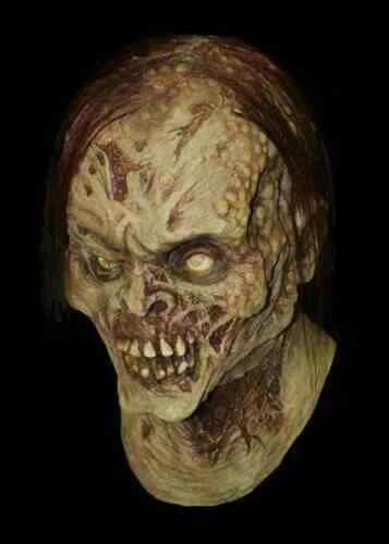 Zombinski Mask Ghoul Zombie Fancy Dress Up Halloween Adult Costume Accessory - Image 2 of 2