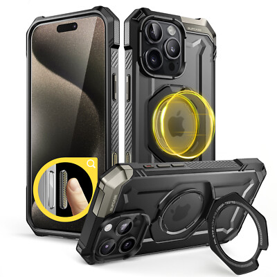 For iPhone 16Pro 6.3'' SUPCASE Built-in Capture Button Case +Stand Magnetic Cover