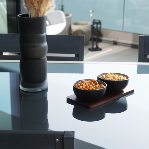 Mesa de Jardín Balcón Mesa de Vidrio Placa Extensible Jardín Antracita - Imagen 8 de 11