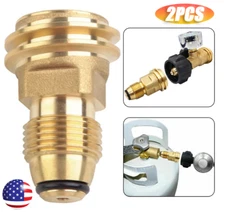 2x POL to QCC1 Propane Tank Adapter 100 lb LP Tank Valve to Type-1 Fitting NEW