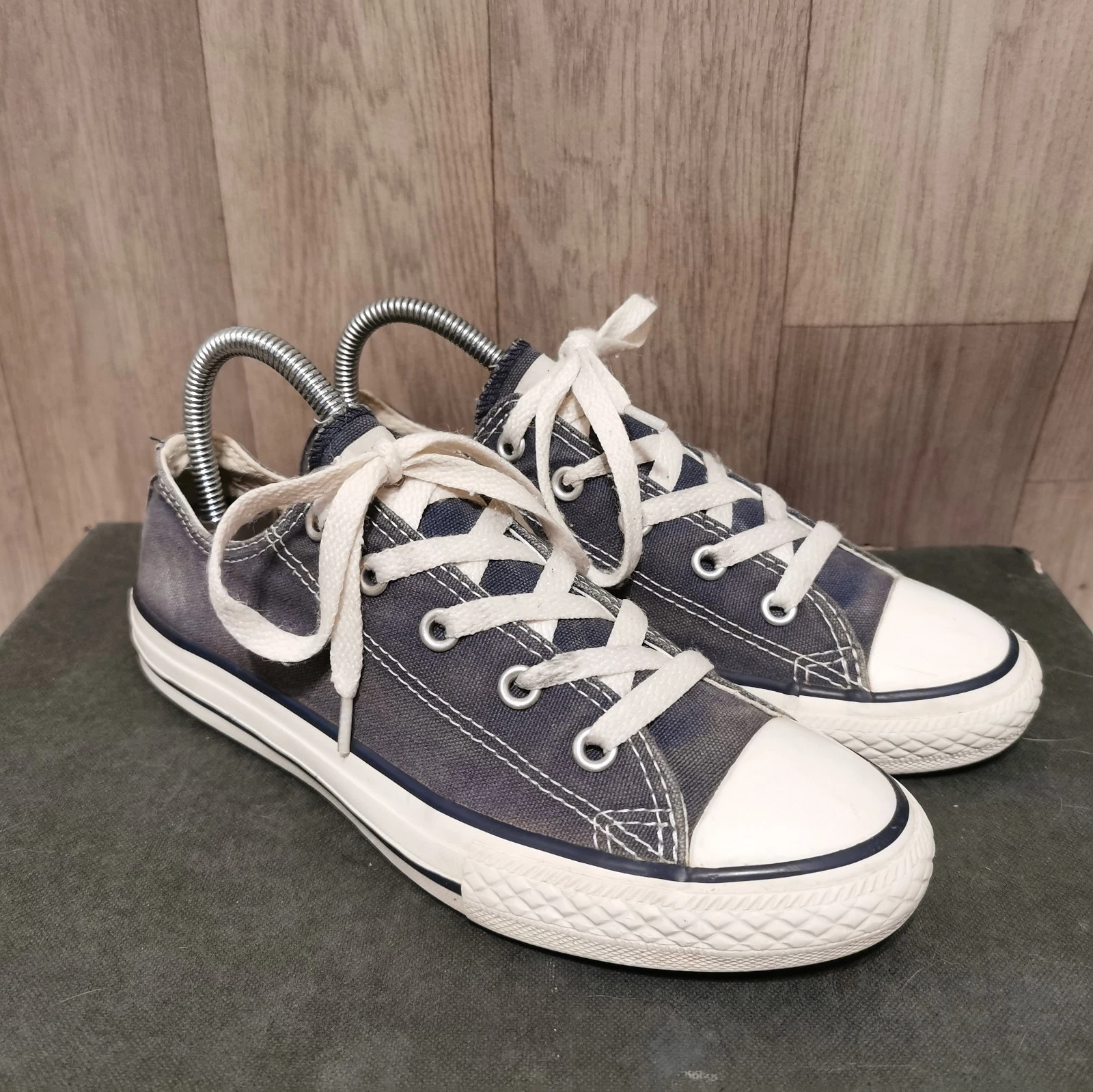 CONVERSE CHUCK TAYLOR ALLSTAR SCARPE DA GINNASTICA SNEAKER BAMBINI GIOVANI BLU NAVY 3J237C TAGLIA UK 2