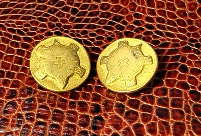 TOUTE LA TERRE Vintage Jewelry Clip-On Earrings Gold Tone