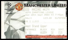 Ticket 2002 Manchester United vs. Maccabi Haifa Champions League  40438
