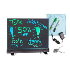 Alpine Industries Led Flashing Eraseable Message Board Acrylic Writing Panel