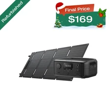 EcoFlow RIVER 3 245Wh Portable Power Station Solar Generator & 45W Solar Panel