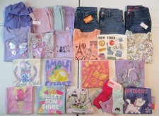 NEW GIRLS SZ 10/12 12 CLOTHES LOT B2 SCHOOL JEANS,LEGGINGS,14TOPS,SHORTS,RE 405