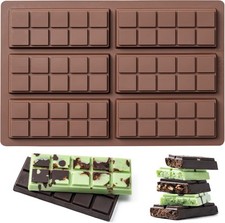 Chocolate Bar Mold,Non-Stick Chocolate Molds, 100% Food Grade Silicone Deep Mold
