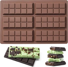 Chocolate Bar Mold,Non-Stick Chocolate Molds, 100% Food Grade Silicone Deep Mold