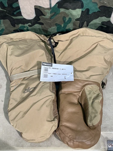 Outdoor Research Large AGS Firebrand Mitts With Inserts Coyote Brown