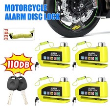Alarm Motorbike Disc Lock Brake Scooter Motorcycle Cycle Bike Security 2 Keys