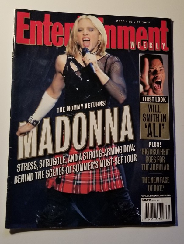 MADONNA Entertainment Weekly Magazine DROWNED WORLD Tour Issue 606 July 2001