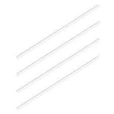 6mm ID x 8mm OD x 305mm Clear Rigid Acrylic Pipe Round Tube, 4pcs