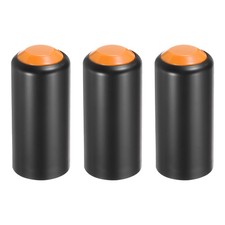 3PCS Battery Cover Mic Battery Screw on Cap Black Orange