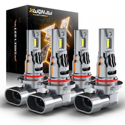 Combo 4 9005 + 9006 LED Headlight Kit Bulbs High Low Beam White 80000LM Replace