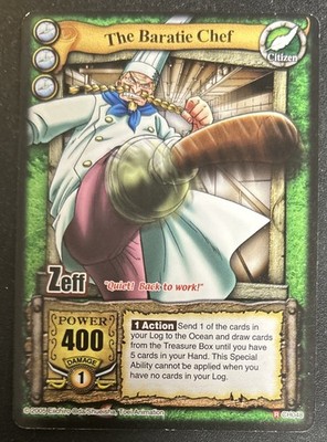 2005 Shonen Jump s One Piece CCG The Baratie Chef Zeff Card #CH048 Scratched O/C