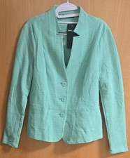 Frank Walder Blazer Gr. 40 Mint Grün Neu NWT Baumwollmix Stretch Struktur